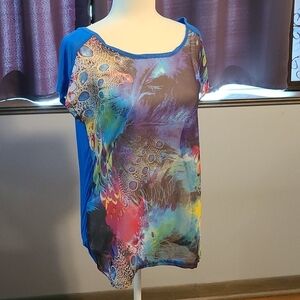 I Jeans By Buffalo Peacock Top - Ladies Small
